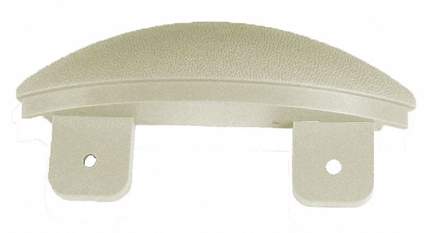 End Cap: WG-5, PVC, Eggshell, 5 in Overall Ht, 1 1/16 in Overall Lg