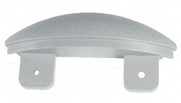 End Cap: WG-5, PVC, Silver Gray, 5 in Overall Ht, 1 1/16 in Overall Lg