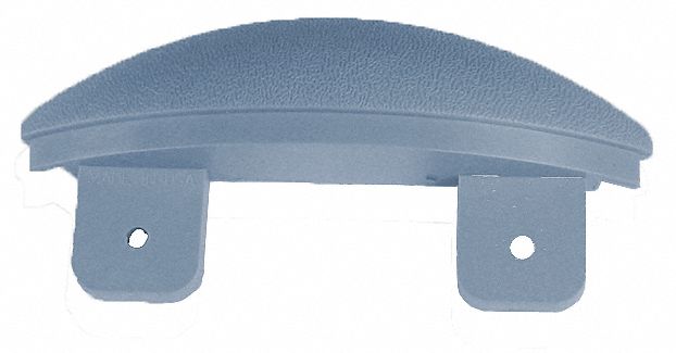 End Cap: WG-5, PVC, Windsor Blue, 5 in Overall Ht, 1 1/16 in Overall Lg