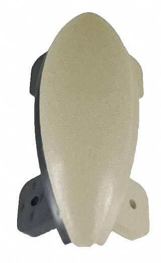 Corner: WG-5, PVC, Ivory, 5 in Overall Ht, 1 1/16 in Overall Lg