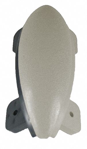 Corner: WG-5, PVC, Eggshell, 5 in Overall Ht, 1 1/16 in Overall Lg