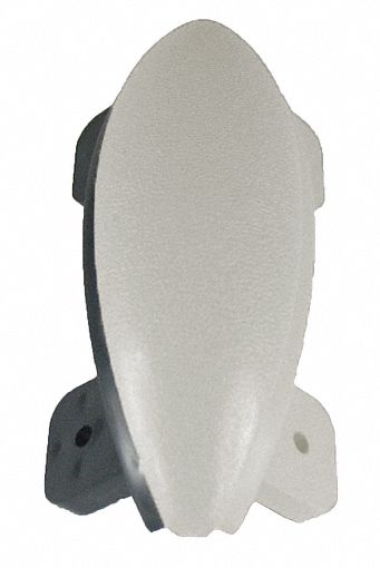 Corner: WG-5, PVC, Linen White, 5 in Overall Ht, 1 1/16 in Overall Lg