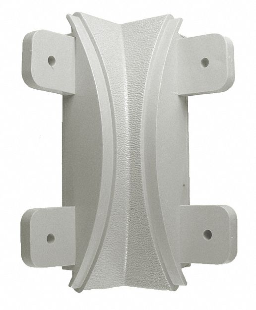 Corner: WG-5, PVC, Linen White, 5 in Overall Ht, 1 1/16 in Overall Lg