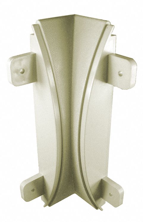 Corner: WG-7, PVC, Ivory, 7 in Overall Ht, 1 3/4 in Overall Lg
