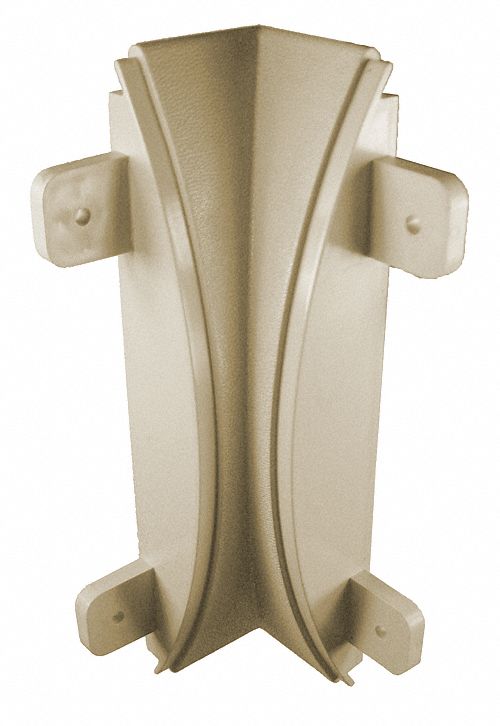 Corner: WG-7, PVC, Tan, 7 in Overall Ht, 1 3/4 in Overall Lg