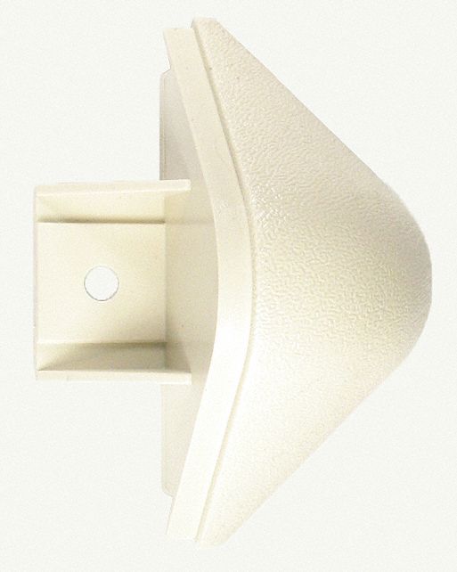 End Cap: WG-30, PVC, Ivory, 4 1/8 in Overall Ht