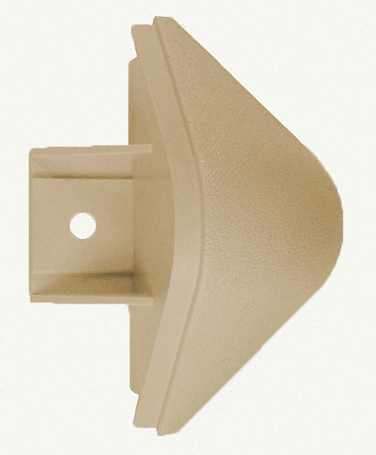 End Cap: WG-30, PVC, Tan, 4 1/8 in Overall Ht