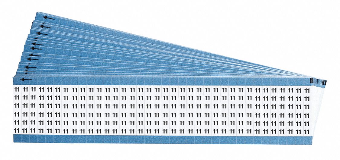 Wire Markers, Legend 11, Black/White, PK25