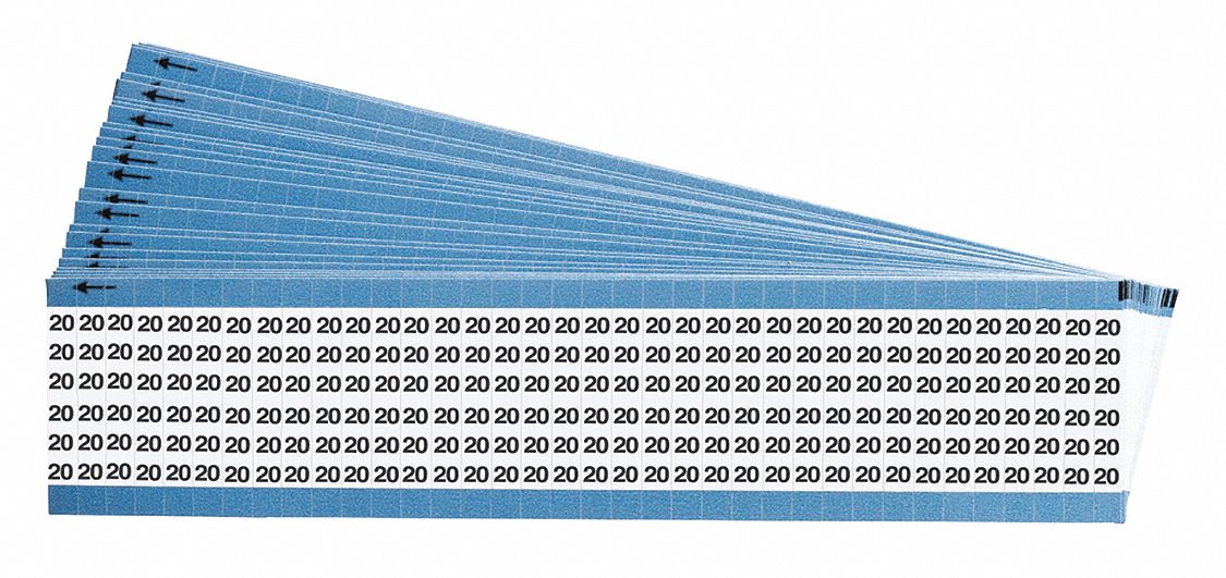 Wire Markers, Legend 10, Black/White, PK25