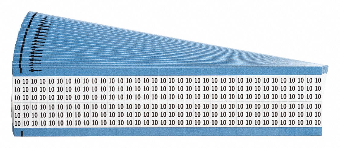 Wire Markers, Legend 10, Black/White, PK25