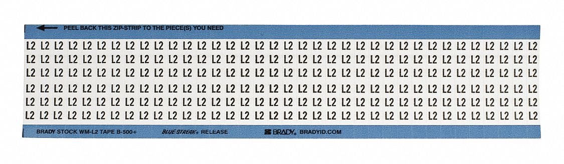 Wire Markers, Legend L2, Black/White, PK25