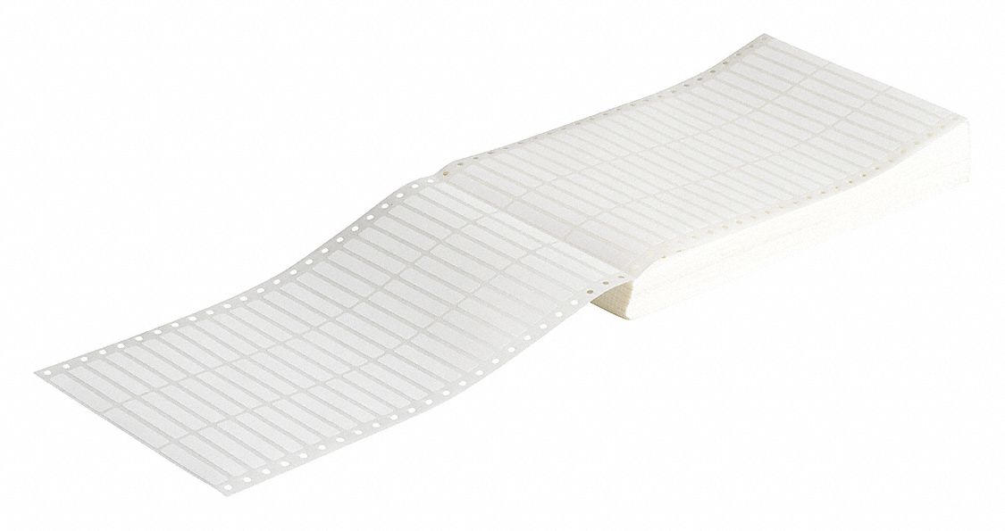 Precut Label Sheet: 3/4 in x 2 in, Acrylic, 10, 000 Labels