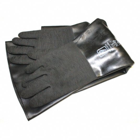 ALLSOURCE, Left/Right Hand, 7 in Dia x 24 in L, Blasting Glove Set ...