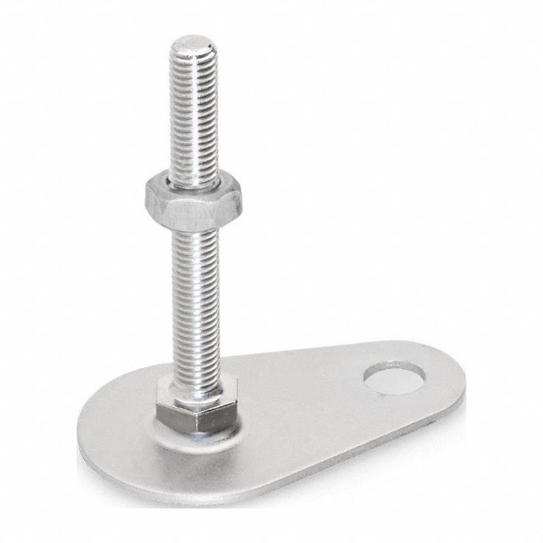 Male-End Leveling Mount: Swiveling Stud, 1/2"-13 Thread Size, 3, 147 lbf Capacity