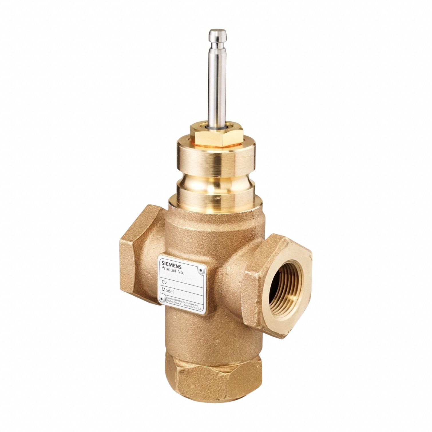Hydronic Globe Valve: 3-Way, 6.3 CV Flow, 45, 720 in Female NPT, Bronze Body, Stainless Steel Stem