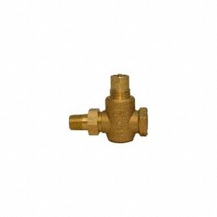 Hydronic Globe Valve: 2-Way, 6.3 CV Flow, 3/4 in Female/Male NPT, Brass Body, Stainless Steel Stem (MPN 599-02045). Key specifications — Manufacturer Part Number: 599-02045; Brand: SIEMENS; Seat Material: Stainless Steel.