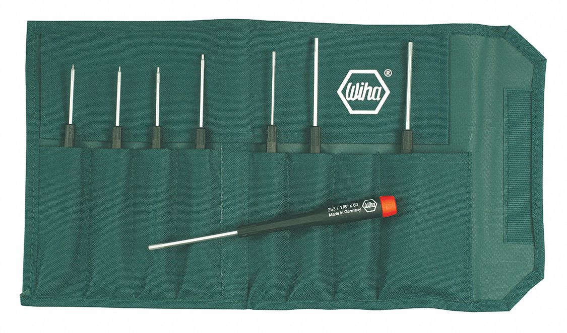 ENSEMBLE TOURNEVIS,8 PCS.,TIGE RONDE
