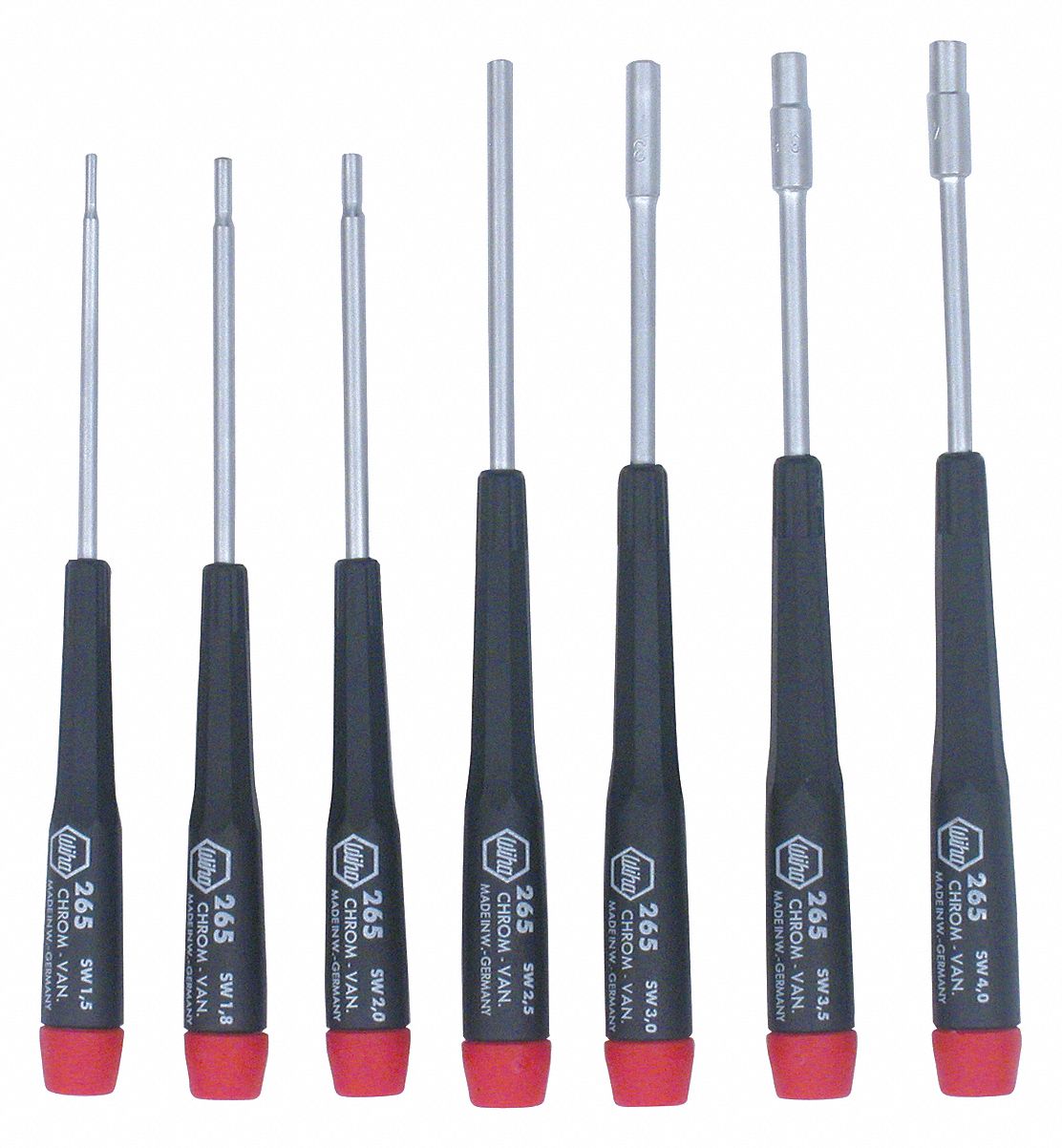 SOLID SHANK PRECISION NUT DRIVER SET, METRIC, 6 3/16 IN TO 6¾ IN, 5/16 IN BOLT CLEARANCE