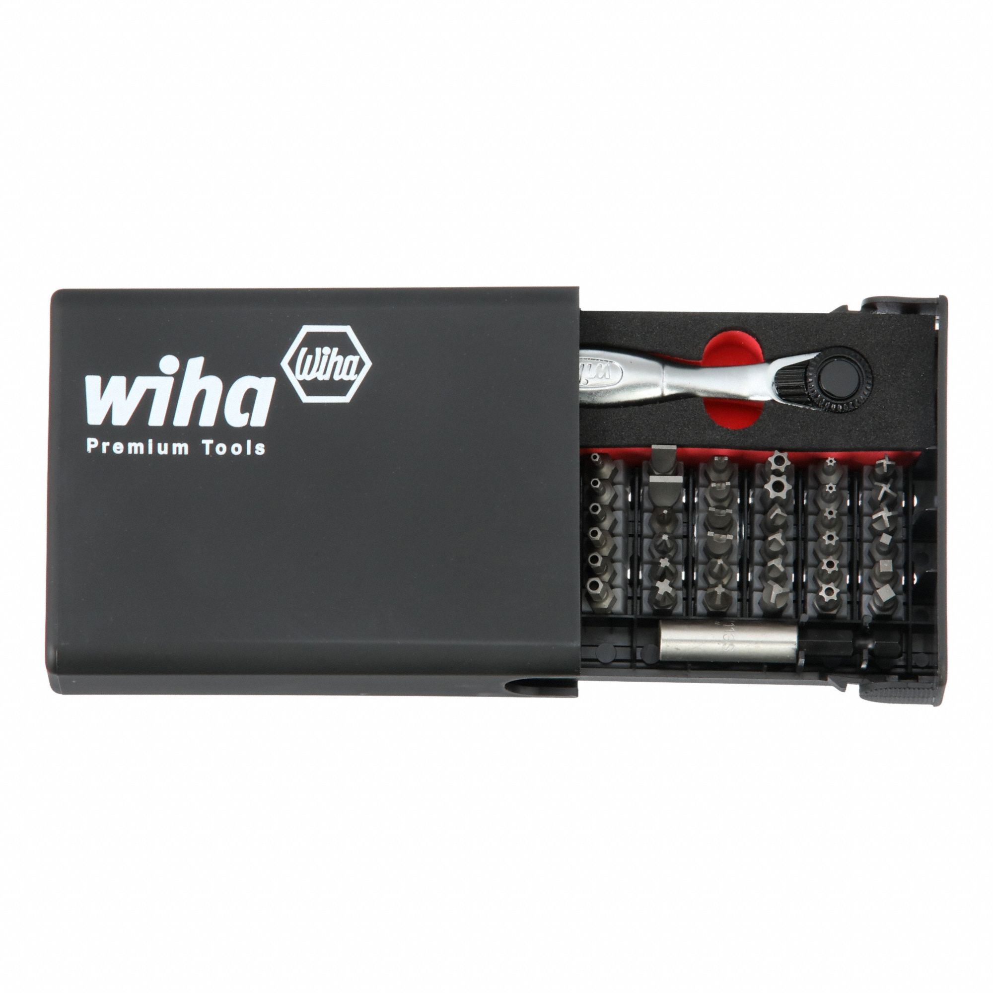 Multi-Bit Screwdriver: 21 or More Tips, 39 Pieces, 37 Bits, Ratcheting, Alloy Steel, Single End