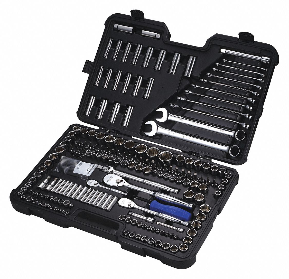 MASTER TOOL SET,SAE/METRIC,204 PCS.