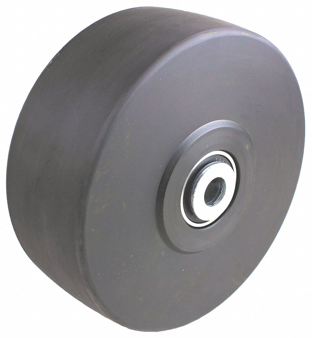 NYLON TREAD WHEEL, 8 IN WHEEL DIAMETER, 3 IN WHEEL W, 7,200 LB LOAD RATING, HARD, STANDARD