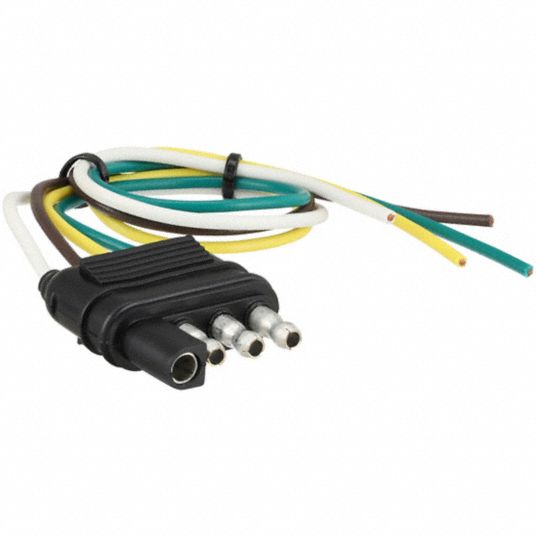 HOPKINS TOWING SOLUTIONS Conector Eléctrico Plano,4 Vías,48 - Conectores  Eléctricos para Remolque - 440A98