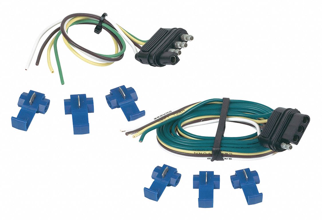 HOPKINS TOWING SOLUTIONS Flat Electric Connector, 4Way, ForVehicle