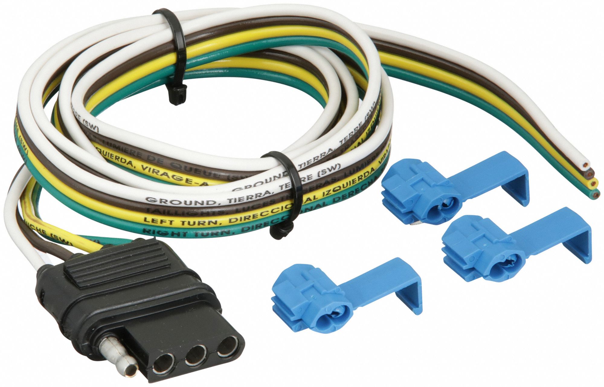 FLAT ELECTRIC CONNECTOR,4-WAY,FORVEHICLE