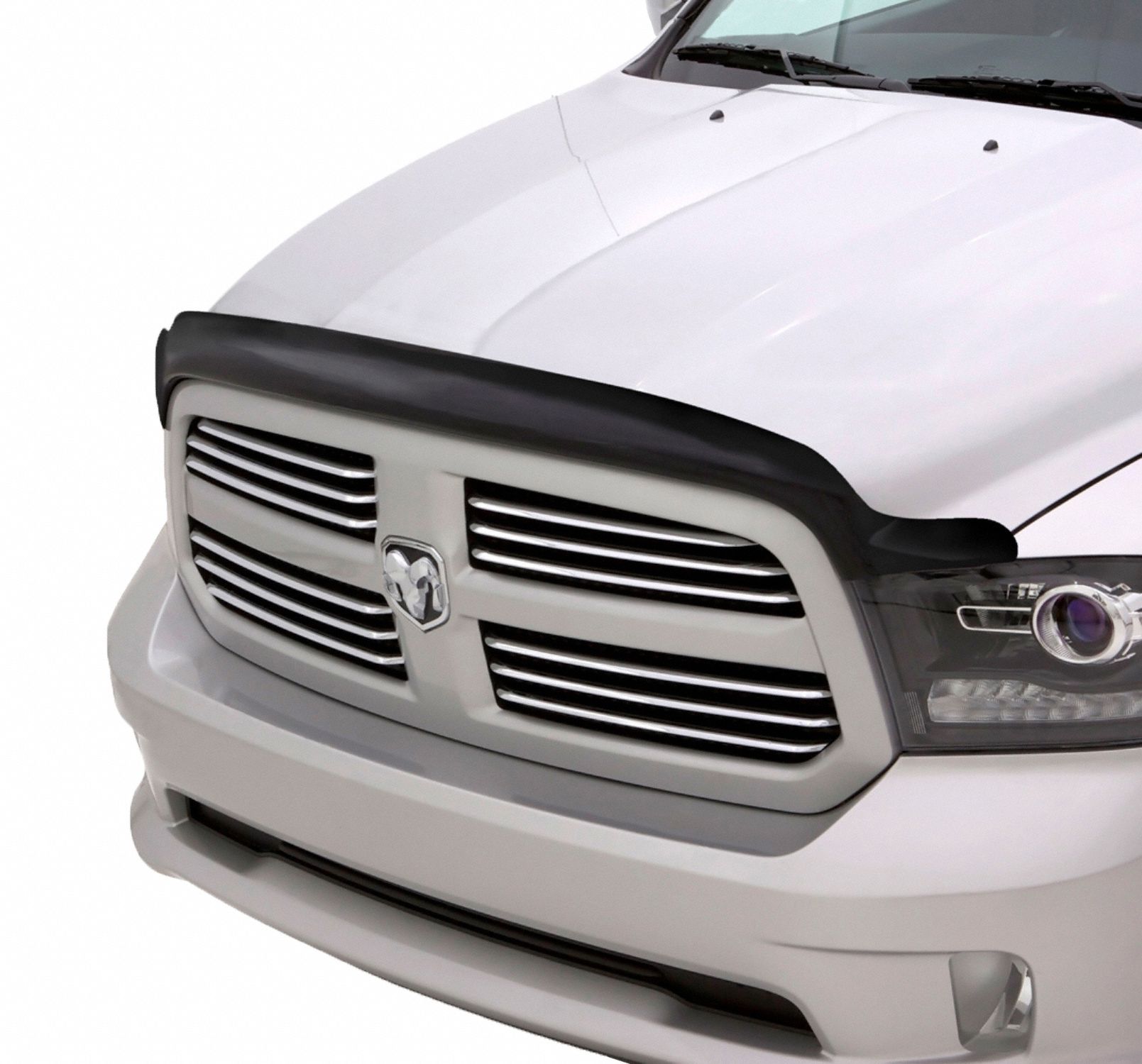 Hood Defender: Hood, Front, Black Color, Smooth, 6 3/4 in Wd, 0.1 in Thick