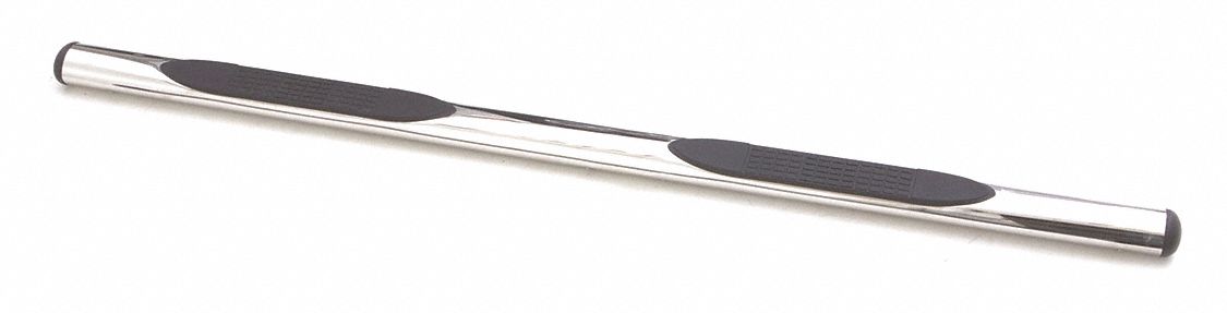 Nerf Bars: Oval, 76 3/4 in Overall Lg, 4 in Overall Wd, 4 in Overall Ht, Stainless Steel