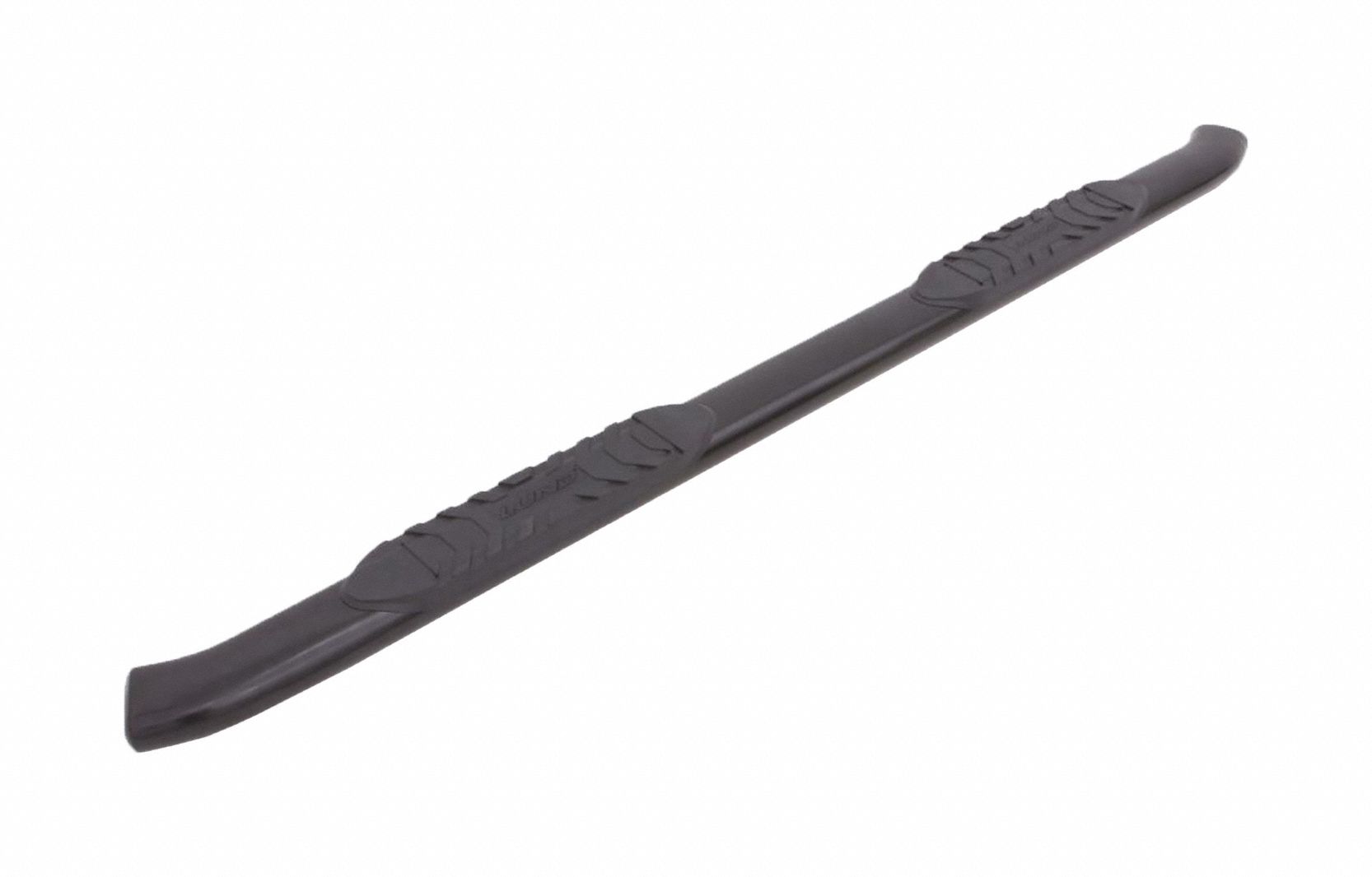 Nerf Bars: Oval, 76 in Overall Lg, 5 in Overall Wd, 5 in Overall Ht, Black, Steel, 5 in Dia