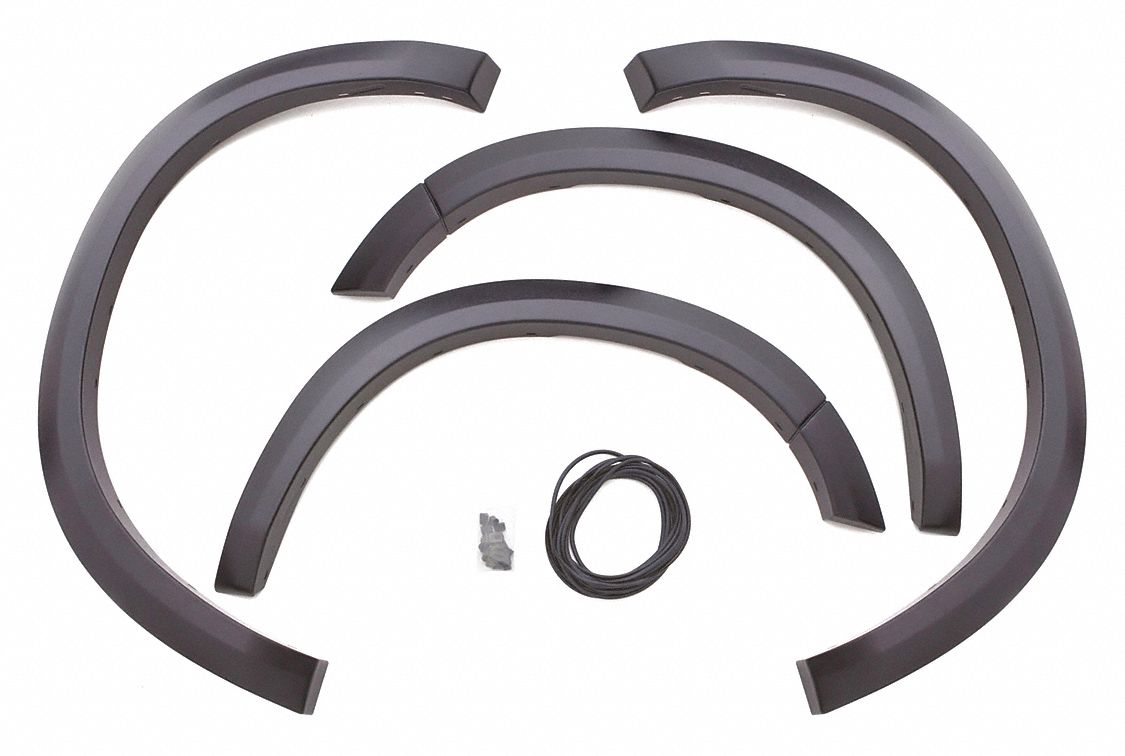 Fender Flares: Fender Flares, Sport, ABS, 2002 to 2009 Dodge Ram 1500, 2500, 3500, Smooth, 3 in Wd