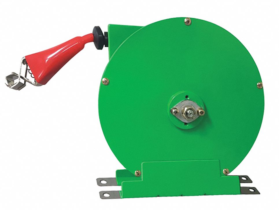 Cable Reel,50 ft.,Powder Coated,Green