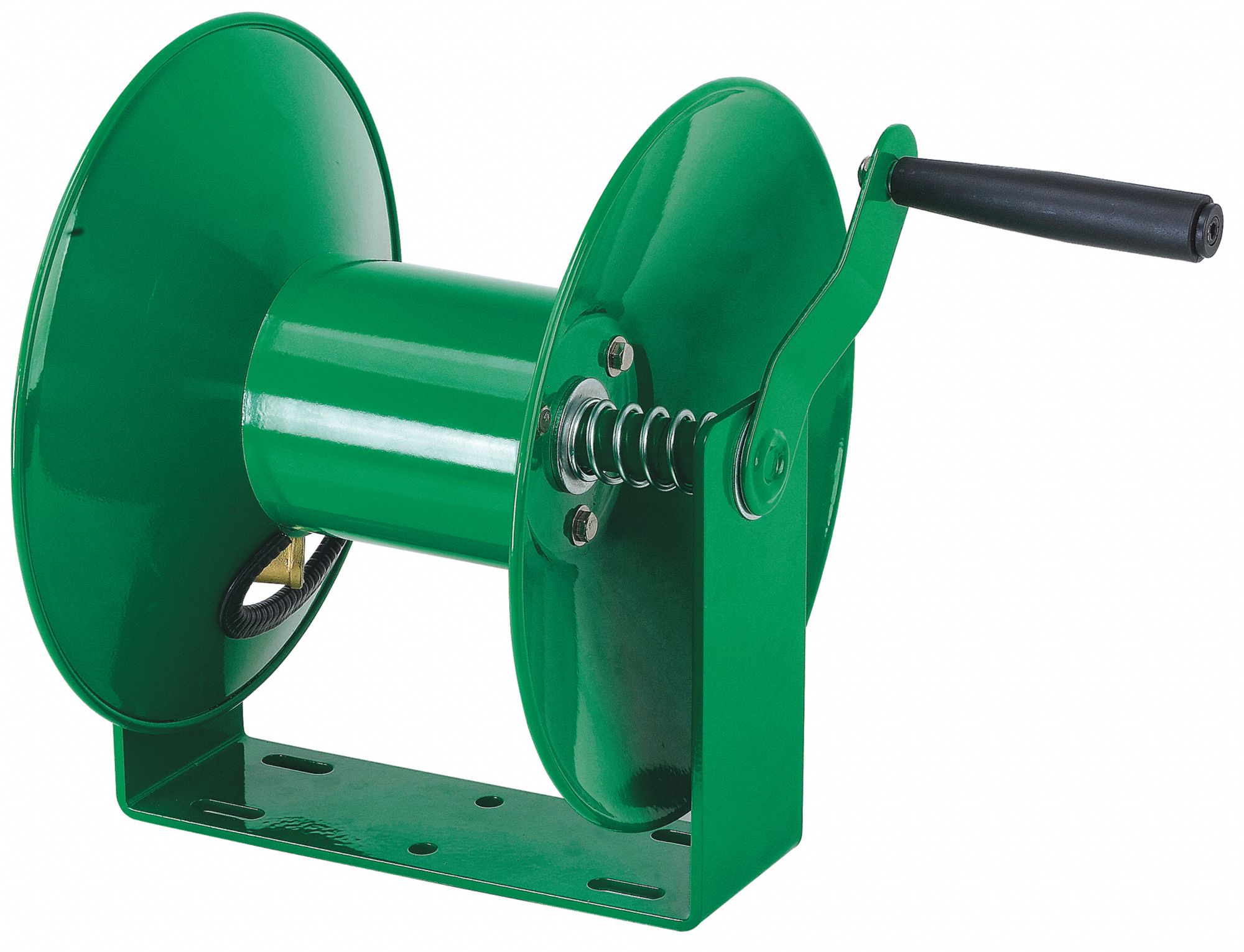 928097-5 Hand Crank Hose Reel: 50 ft (3/8 in I.D.), 10 1/2 in L x 16 3/4 in  W x 11 1/2 in H, Brass