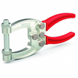 Toggle Clamp: Manual Spreading Apart of Handles, 1 Spindles, Steel, M8 Spindle Thread Size