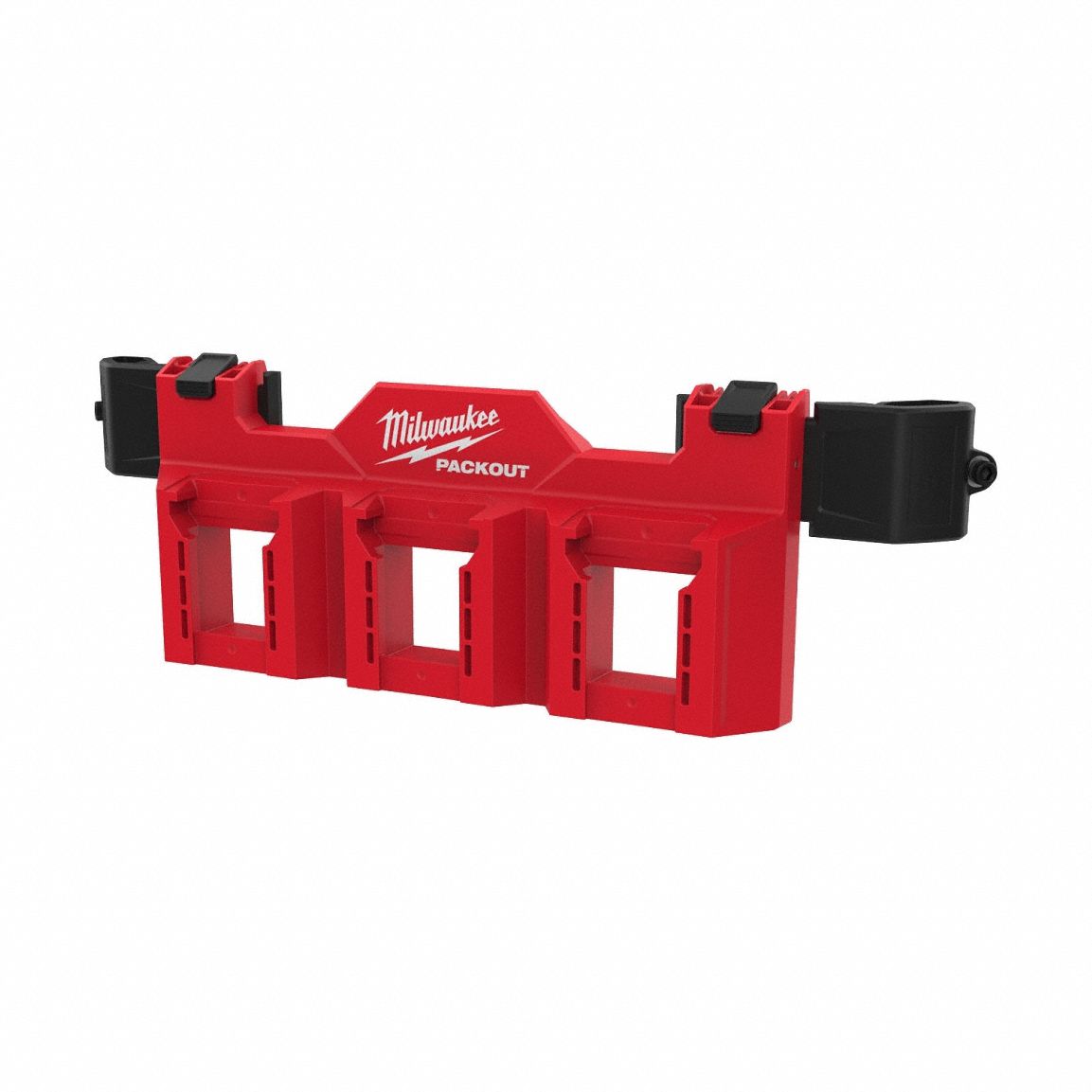 Tool Box Battery Rack Attachment: 3 5/16 in W x 5 3/16 in H x 16 13/16 in L, Red