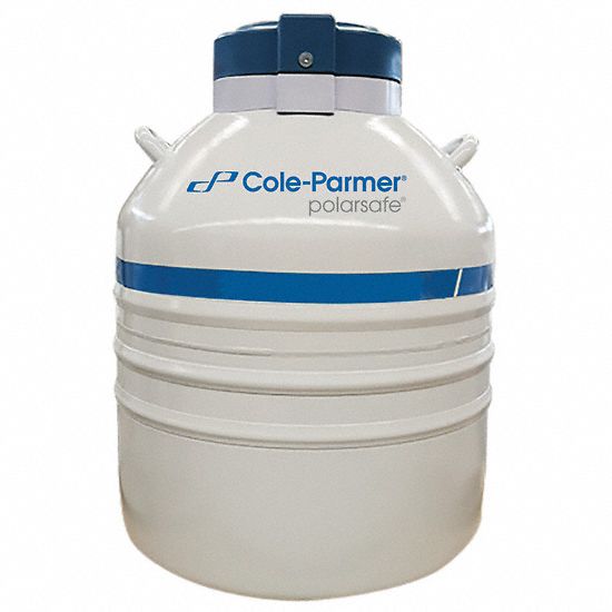 Cryogenic Dewar: 115 L Capacity, 26 3/4 in Overall Dia, 34 1/4 in Overall Ht, Aluminum