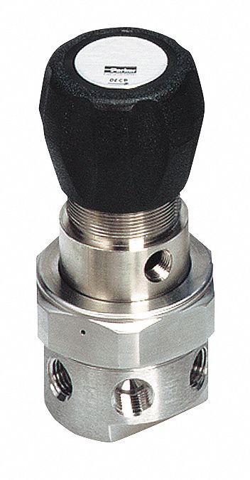 Pressure Regulator: FNPT x FNPT, 1/4 in x 1/4 in, Stainless Steel, 14.7 psi to 24.7 psi