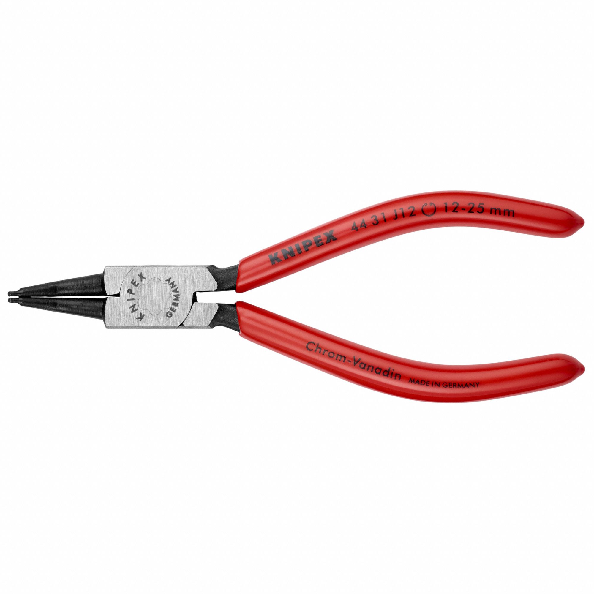 Retaining Ring Plier: Internal, For 12 mm to 25 mm Bore Dia, 0.051 in Tip Dia, 5 1/2 in Overall Lg
