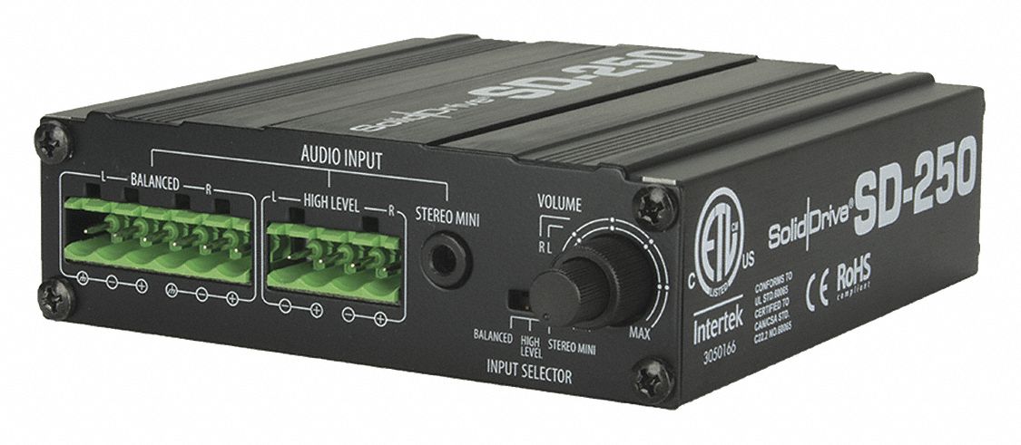 Amplifier: 50 W Output Watt, Speakers, 20Hz to 20KHz, 5 in Nominal Lg