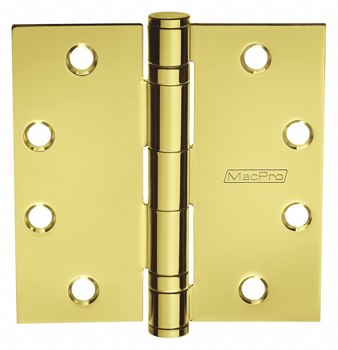 Butt Hinge: Steel, Full Mortise, 1 15/16 in Leaf Wd