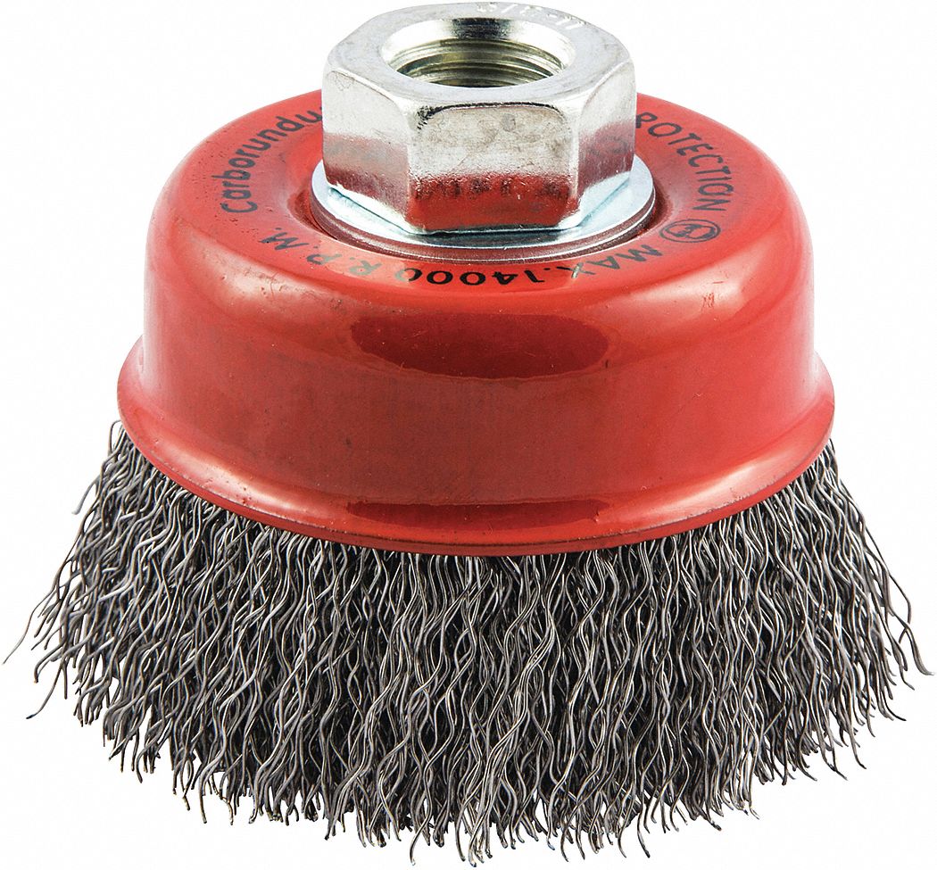 3 in Brush Dia., 5/8"11 Arbor Hole Size, Cup Brush 443M26