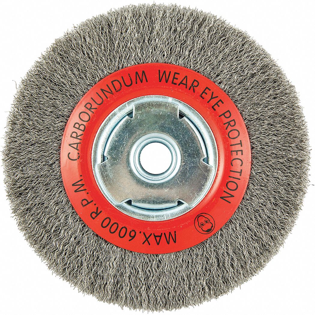 Crimped Steel 6 In Dia X 34 In Wd Wire Wheel Brush 443m4966254443003 Grainger 7668