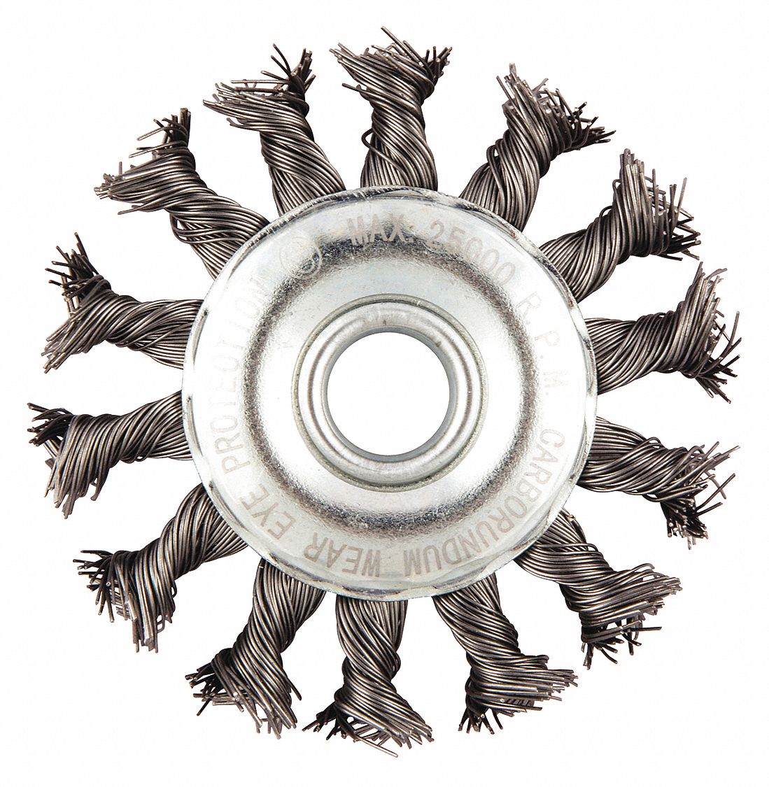 3 in Brush Dia., 1/2 in Arbor Hole, Wire Wheel Brush - 443M74