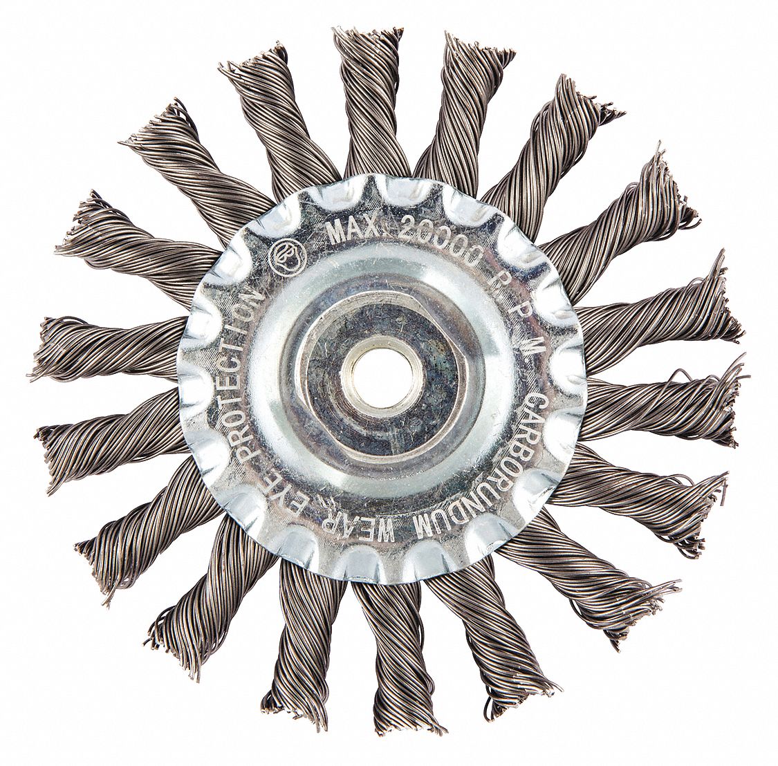 Wire Wheel Brush, 0.020" dia. Wire