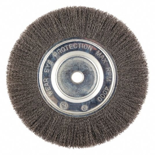 Crimped Steel, 10 In Dia X 3 4 In Wd, Wire Wheel Brush - 443n01 