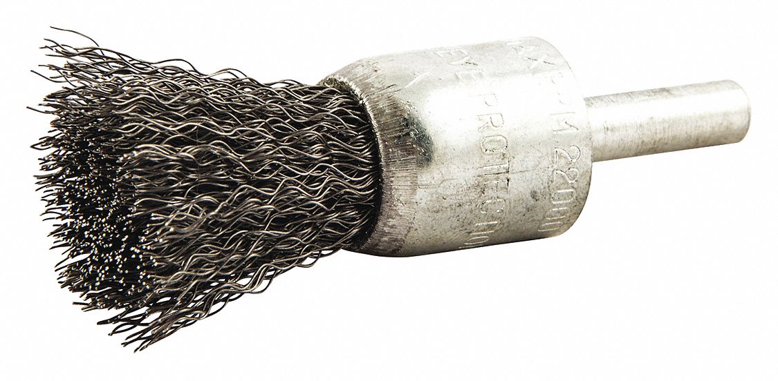Crimped Steel, 3/4 in Dia, End Brush - 443N66|66254442931