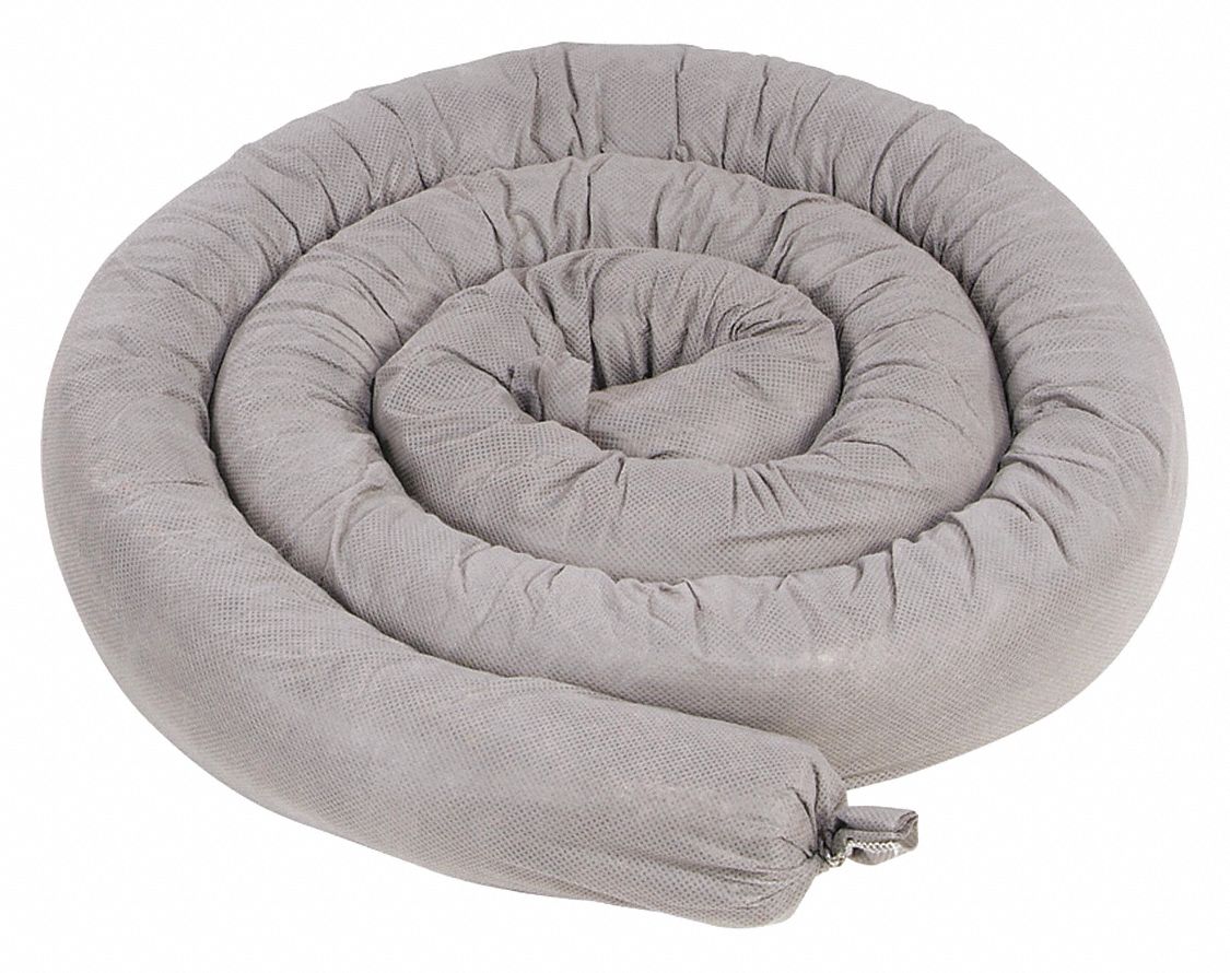 REMBLAI TUBULAIRE ABSORBANT, 8 PI X 3 PO, 25 GAL PAR PAQUET, GRIS