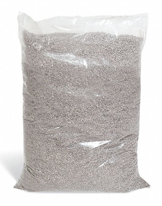 LOOSE ABSORBENT, 5 GAL ABSORBED PER PKG, 25 LBS, BAG, SILICA FREE, NON-ABRASIVE