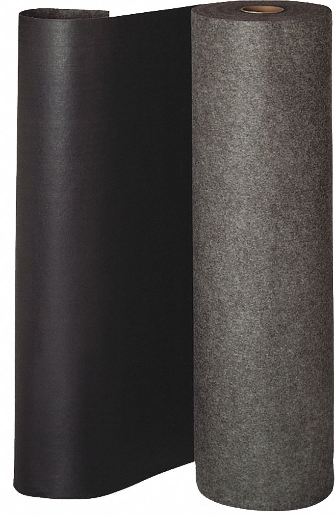 ROULEAU ABSORBANT, 100 PI X 3 PI, POLYPROPYLÈNE, 13 GAL PAR PAQUET, GRIS